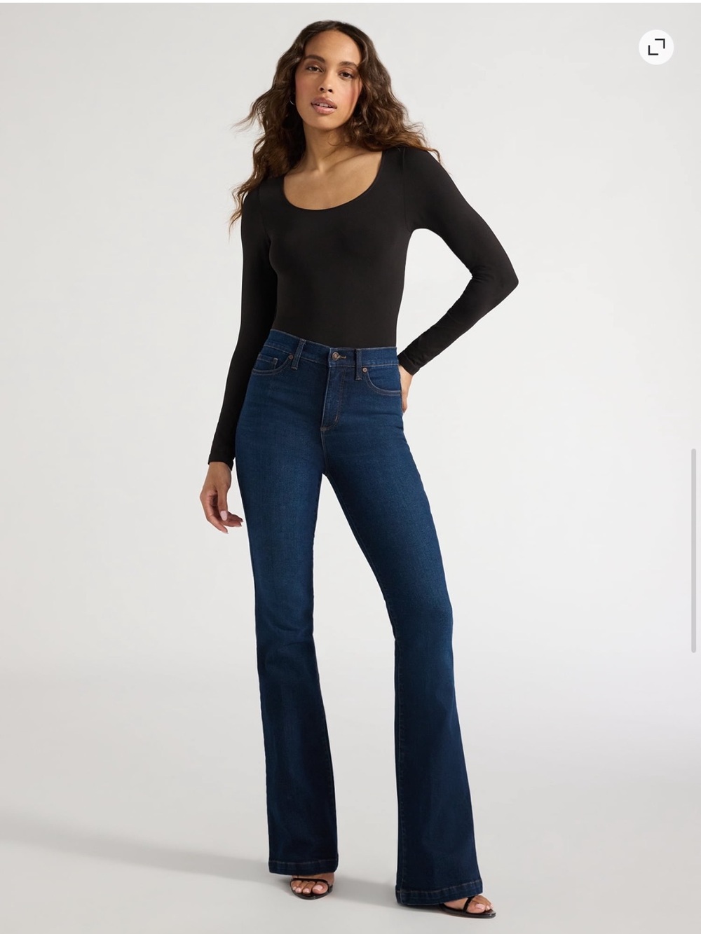 sofia by sofia vergara Dark Blue High-Rise Flare Jeans